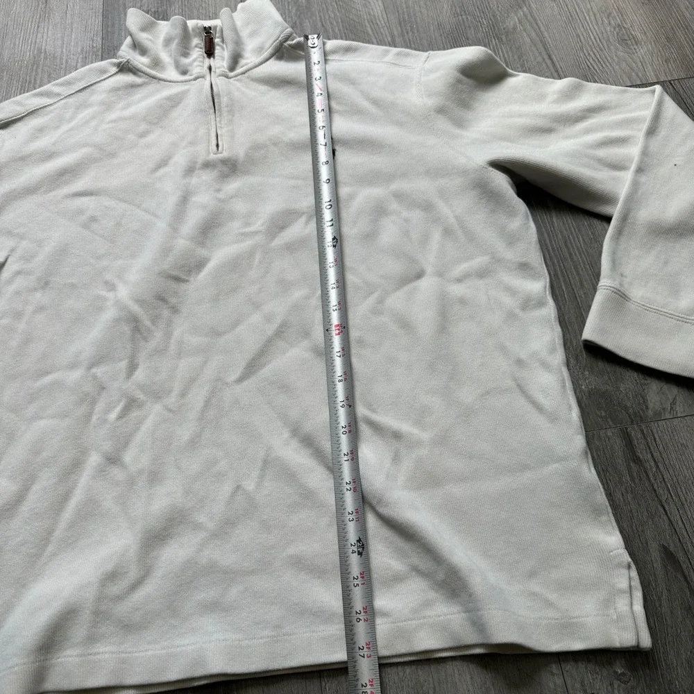 Polo Ralph Lauren White Quarter Zip Pullover Sweatshirt Men's XL